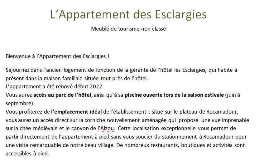 L'Appartement Des Esclargies โรกามาดูร์ ภายนอก รูปภาพ